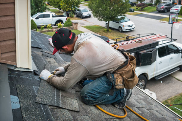 Professional Roofing technician working in Waterford, PA